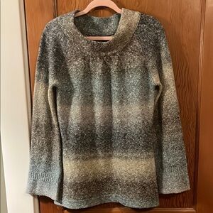 Blue/Gray/Cream Ombre Cowl Neck Sweater